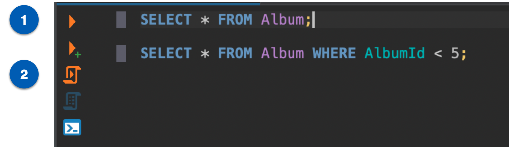 Running SQL Commands