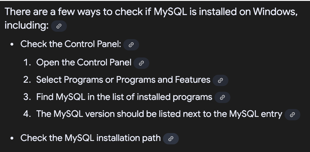 Windows MySQL Check